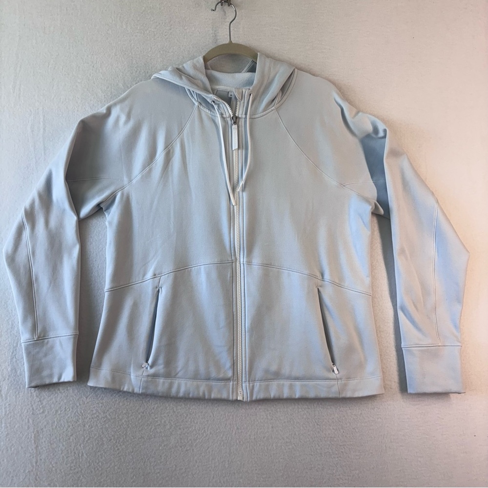 Athleta Zip Up Hoodie Light Blue Size XL